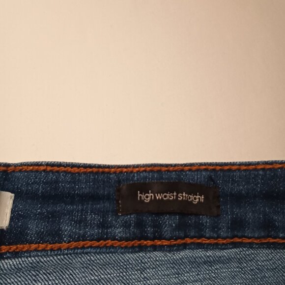 Ella Moss Jeans Size 14/31 Cropped  High Waist Straight Medium Dark Wash - Picture 6 of 10